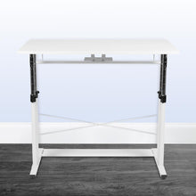 Load image into Gallery viewer, Height Adjustable (27.25-35.75"H) Sit to Stand Home Office Desk - White
