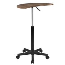 Load image into Gallery viewer, Rustic Walnut Sit to Stand Mobile Laptop Computer Desk
