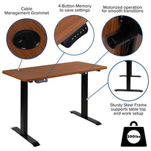 Load image into Gallery viewer, Electric Height Standing Desk - Table Top 48" Wide - 24" Deep (Mahogany)
