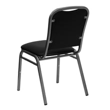 Load image into Gallery viewer, Stacking Banquet Chair in Black Vinyl - Silver Vein Frame
