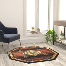 Load image into Gallery viewer, Southwestern Geometric 5' x 5' Brown Accent Rug for Indoor Use
