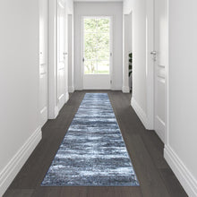 Load image into Gallery viewer, 2' x 11' Distressed Gray Olefin Area Rug for Entryway, Living Room, Bedroom

