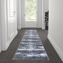 Load image into Gallery viewer, 2' x 7' Distressed Gray Olefin Area Rug for Entryway, Living Room, Bedroom
