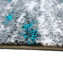 Load image into Gallery viewer, 2' x 7' Distressed Turquoise Olefin Area Rug for Entryway, Living Room, Bedroom
