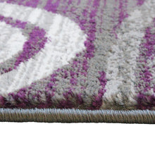 Load image into Gallery viewer, 2' x 7' Purple Swirl Olefin Area Rug for Entryway, Living Room, Bedroom
