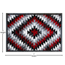 Load image into Gallery viewer, Southwestern 5' x 7' Red Area Rug - Olefin Rug with Jute Backing
