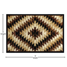 Load image into Gallery viewer, Southwestern 6' x 9' Brown Area Rug - Olefin Rug with Jute Backing
