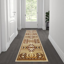 Load image into Gallery viewer, Southwestern 2' x 7' Brown Area Rug - Olefin Rug
