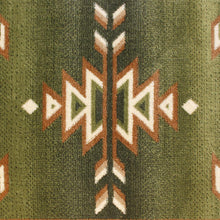 Load image into Gallery viewer, Southwestern 2' x 7' Green Area Rug - Olefin Rug
