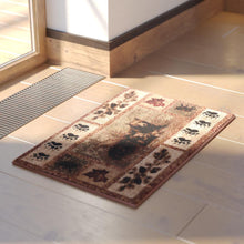 Load image into Gallery viewer, 2' x 3' Mother Bear, Cubs Nature Themed Olefin Area Rug

