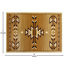 Load image into Gallery viewer, Southwestern 8' x 10' Brown Area Rug - Olefin Rug

