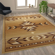 Load image into Gallery viewer, Southwestern 8' x 10' Brown Area Rug - Olefin Rug
