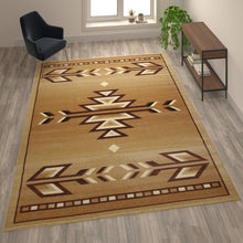 Load image into Gallery viewer, Southwestern 8' x 10' Brown Area Rug - Olefin Rug
