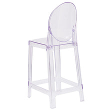 Load image into Gallery viewer, Ghost Counter Stool with Oval Back in Revna Transparent Crystal
