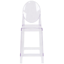 Load image into Gallery viewer, Ghost Counter Stool with Oval Back in Revna Transparent Crystal
