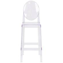 Load image into Gallery viewer, Ghost Barstool with Oval Back in Revna Transparent Crystal
