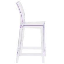 Load image into Gallery viewer, Ghost Counter Stool with Square Back in Transparent Crystal
