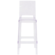 Load image into Gallery viewer, Ghost Barstool with Square Back in Transparent Crystal
