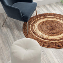 Load image into Gallery viewer, Natural Fiber Jute Area Rug 4 Foot Round - Braided Jute Rug - Natural Area Rugs
