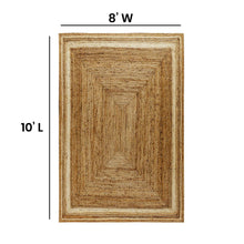 Load image into Gallery viewer, Natural Fiber Jute Area Rug 8' x 10' - Braided Jute Rug - Natural Area Rugs
