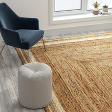 Load image into Gallery viewer, Natural Fiber Jute Area Rug 8' x 10' - Braided Jute Rug - Natural Area Rugs
