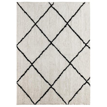 Load image into Gallery viewer, Shag Style Diamond Trellis Area Rug - 8' x 10' - Ivory
