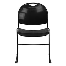 Load image into Gallery viewer, 880 lb. Capacity Black Ultra-Compact Stack Chair with Black Powder Coated Frame
