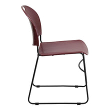 Load image into Gallery viewer, Burgundy Ultra-Compact Stack Chair with Black Powder Coated Frame

