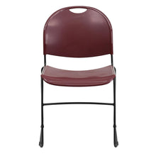Load image into Gallery viewer, Burgundy Ultra-Compact Stack Chair with Black Powder Coated Frame
