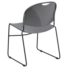 Load image into Gallery viewer, 880 lb. Capacity Gray Ultra-Compact Stack Chair with Black Powder Coated Frame
