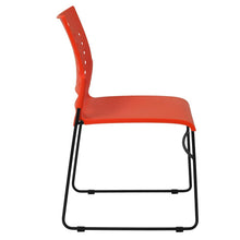 Load image into Gallery viewer, 881 lb. Capacity Orange Sled Base Stack Chair with Air-Vent Back
