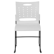 Load image into Gallery viewer, 881 lb. Capacity White Sled Base Stack Chair with Air-Vent Back
