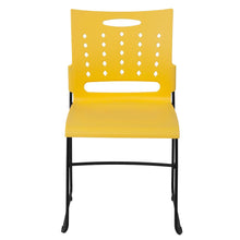 Load image into Gallery viewer, 881 lb. Capacity Yellow Sled Base Stack Chair with Air-Vent Back
