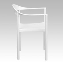 Load image into Gallery viewer, 1000 lb. Capacity White Plastic Cafe Stack Chair
