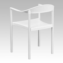 Load image into Gallery viewer, 1000 lb. Capacity White Plastic Cafe Stack Chair
