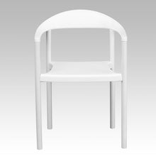 Load image into Gallery viewer, 1000 lb. Capacity White Plastic Cafe Stack Chair
