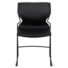 Load image into Gallery viewer, 661 lb. Capacity Black Full Back Stack Chair with Black Powder Coated Frame
