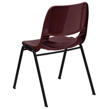 Load image into Gallery viewer, 880 lb. Capacity Burgundy Ergonomic Shell Stack Chair with Black Frame
