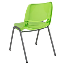 Load image into Gallery viewer, 880 lb. Capacity Green Ergonomic Shell Stack Chair with Gray Frame
