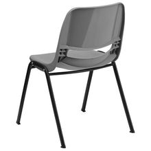 Load image into Gallery viewer, 880 lb. Capacity Gray Ergonomic Shell Stack Chair with Black Frame
