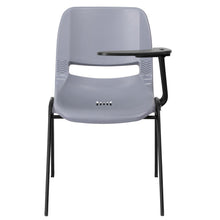 Load image into Gallery viewer, Gray Ergonomic Shell Chair with Left Handed Flip-Up Tablet Arm
