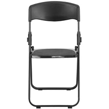 Load image into Gallery viewer, HERCULES Series 500 lb. Capacity Heavy Duty Black Plastic Folding Chair with Built-in Ganging Brackets
