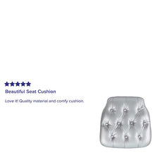 Load image into Gallery viewer, Hard Silver Tufted Vinyl Chiavari Chair Cushion
