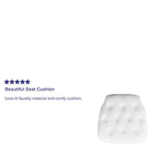 Load image into Gallery viewer, Hard White Tufted Vinyl Chiavari Chair Cushion
