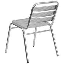 Load image into Gallery viewer, Aluminum Indoor-Outdoor Restaurant Stack Chair with Triple Slat Back
