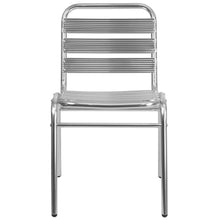 Load image into Gallery viewer, Aluminum Indoor-Outdoor Restaurant Stack Chair with Triple Slat Back
