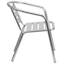 Load image into Gallery viewer, Heavy Duty Aluminum Indoor-Outdoor Restaurant Stack Chair with Triple Slat Back
