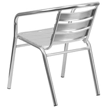Load image into Gallery viewer, Heavy Duty Aluminum Indoor-Outdoor Restaurant Stack Chair with Triple Slat Back
