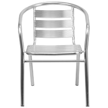 Load image into Gallery viewer, Heavy Duty Aluminum Indoor-Outdoor Restaurant Stack Chair with Triple Slat Back
