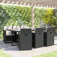 Load image into Gallery viewer, 7 Piece Set, Space Saving Black Wicker Modular Chairs
